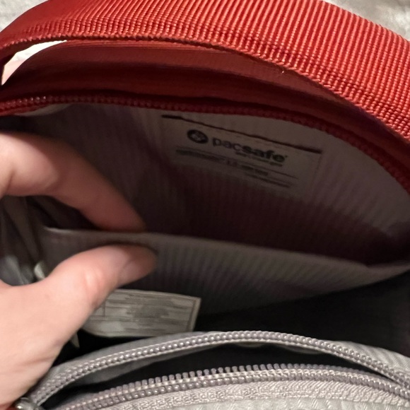 Burnt Orange/Red RFID Travel Locking Crossbody - Picture 6 of 6